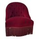 Burgundy velvet armchair – tufted – timeless charm