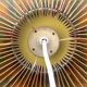 Vintage pleated floral pendant light – 70s