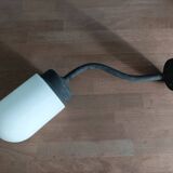 Loft globe opaline wall light with patinated metal base dpc 1123202