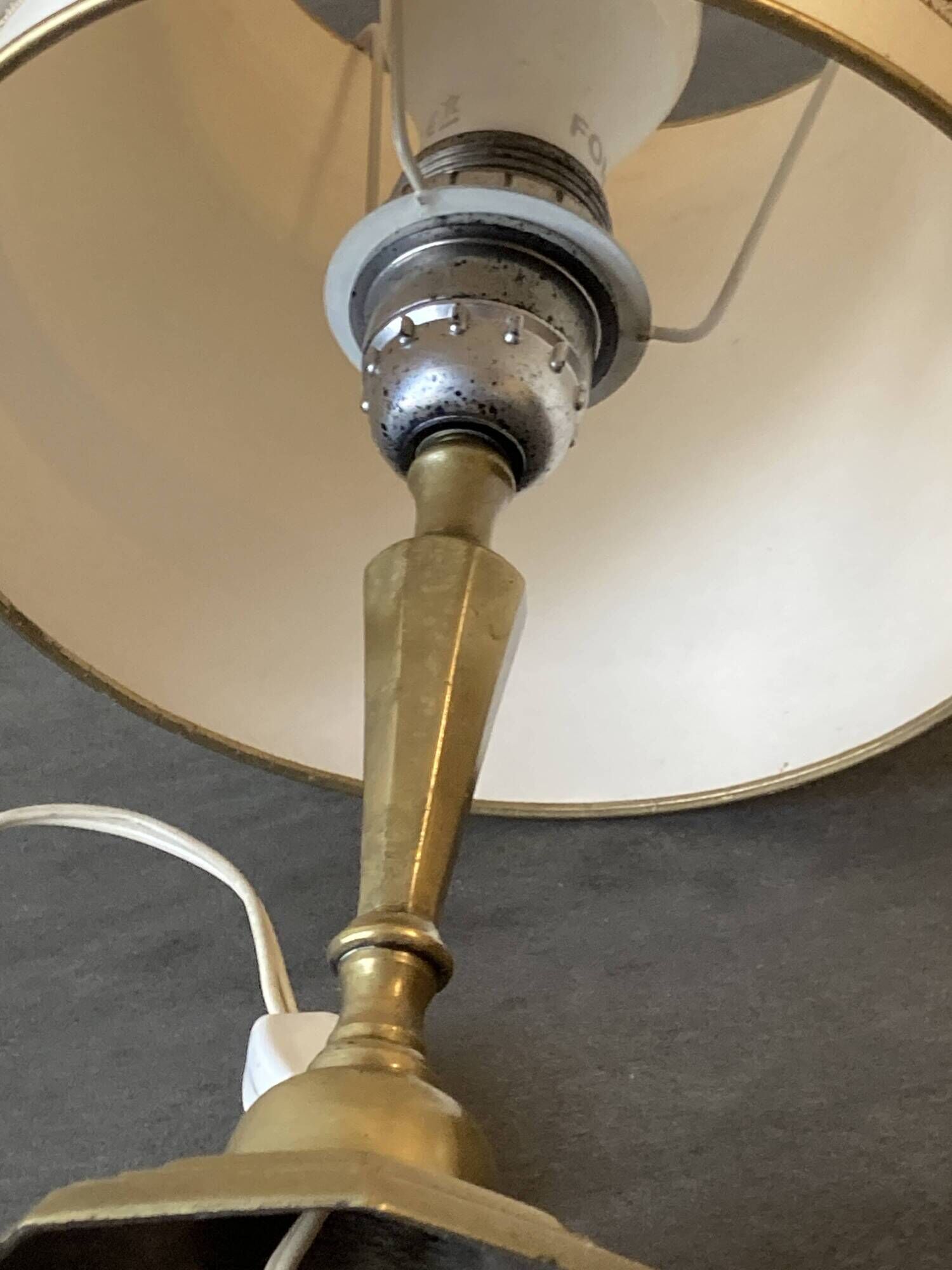 Vintage brass table lamp – 1950s
