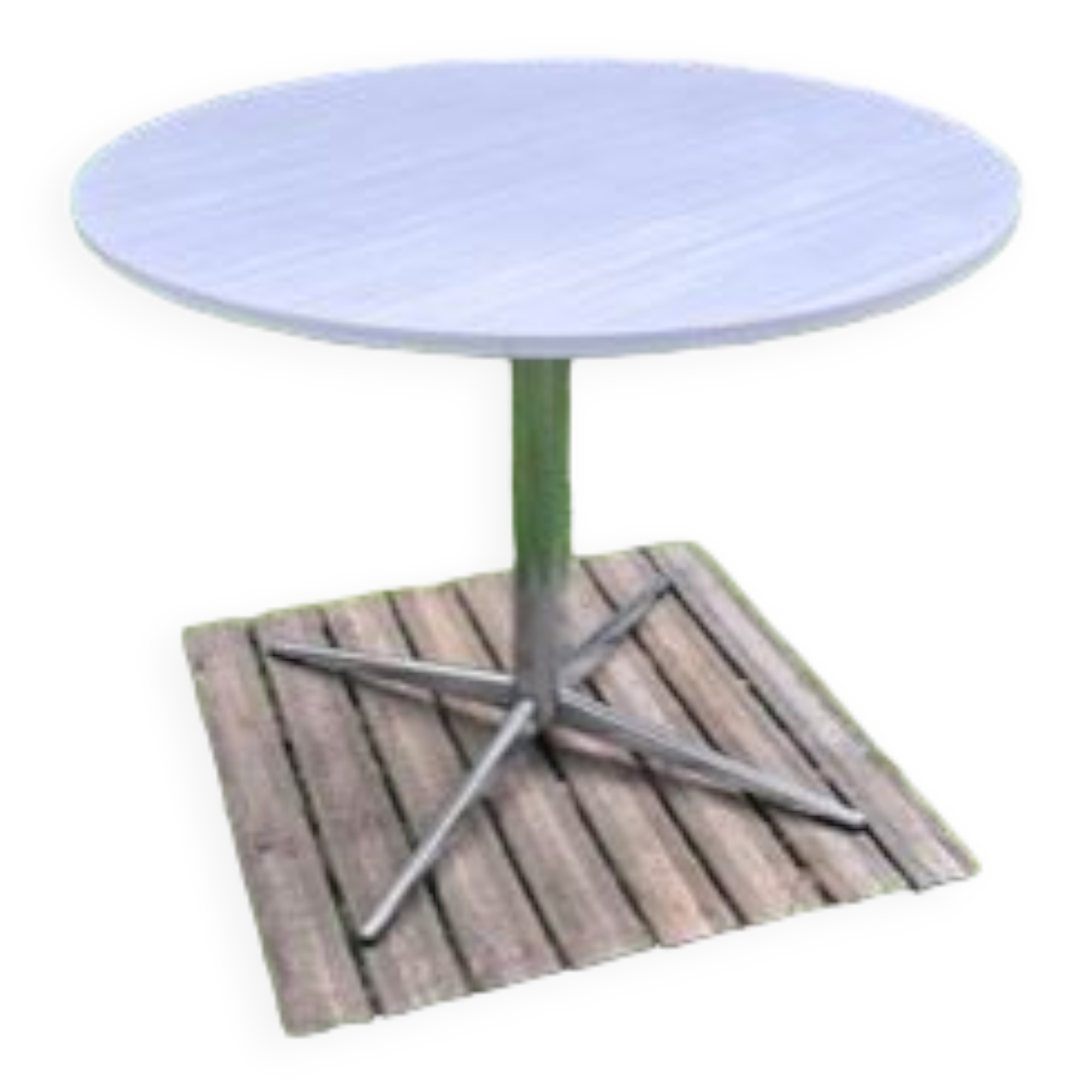 Round table formica light grey vintage