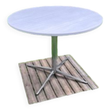Round table formica light grey vintage