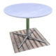 Table ronde formica gris clair vintage