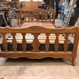 Bed 2 people in solid elm