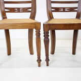 Set of Four Dining Chairs, made of solid Wood, 1950s,Czechoslovakia