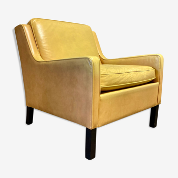 Fauteuil cuir design scandinave 1960