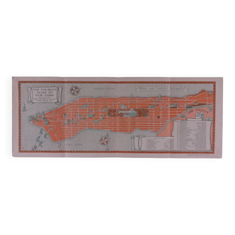 Rare plan / map of New York City from 1928