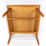 Coffee table in soap treated oak designed by Hans J. Wegner from the 1960s.