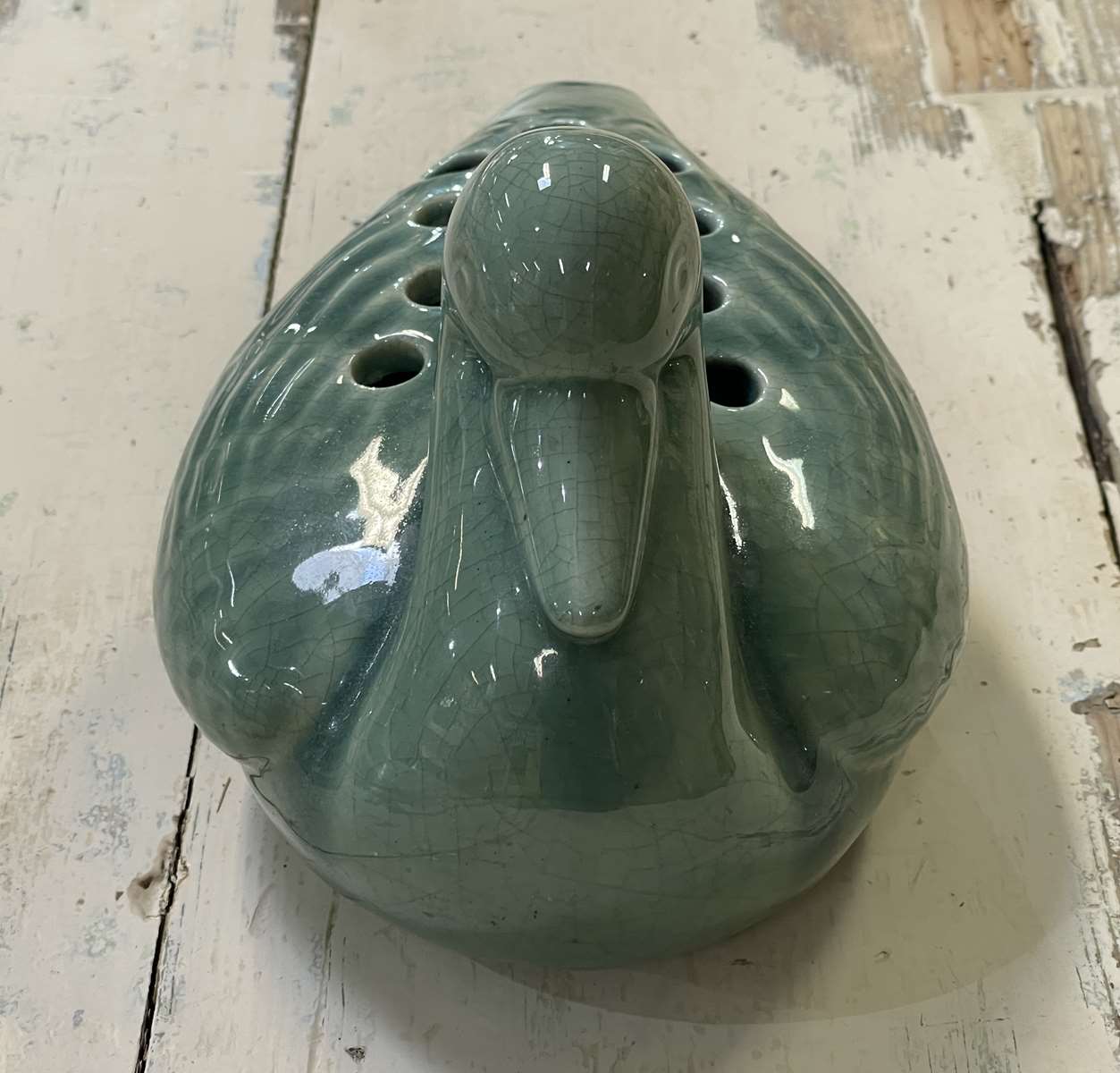 pique flower by ceramist pol chambost (1906-1983) representing a duck