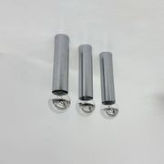 Set of 3 minimalist chrome tube ceiling / wall lamps, 1970s