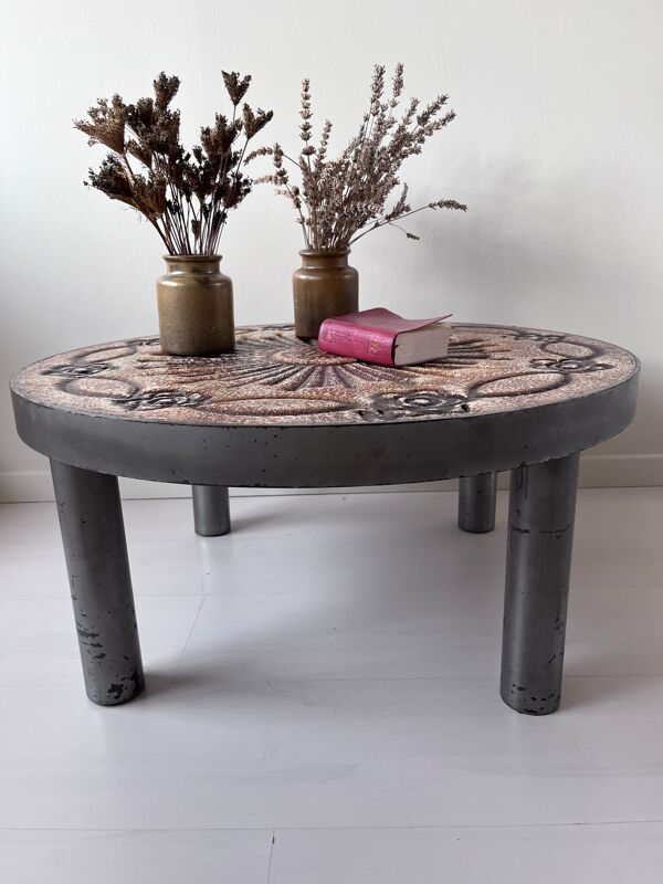 Table basse ronde en céramique