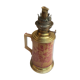 Oil lamp with ceramic body handle