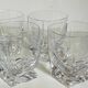 Five vintage crystal whiskey glasses