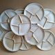 10 Vintage Grès du Marais compartment plates