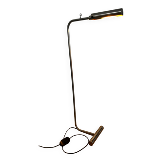 Chromed metal floor lamp designed by Christian Liaigre