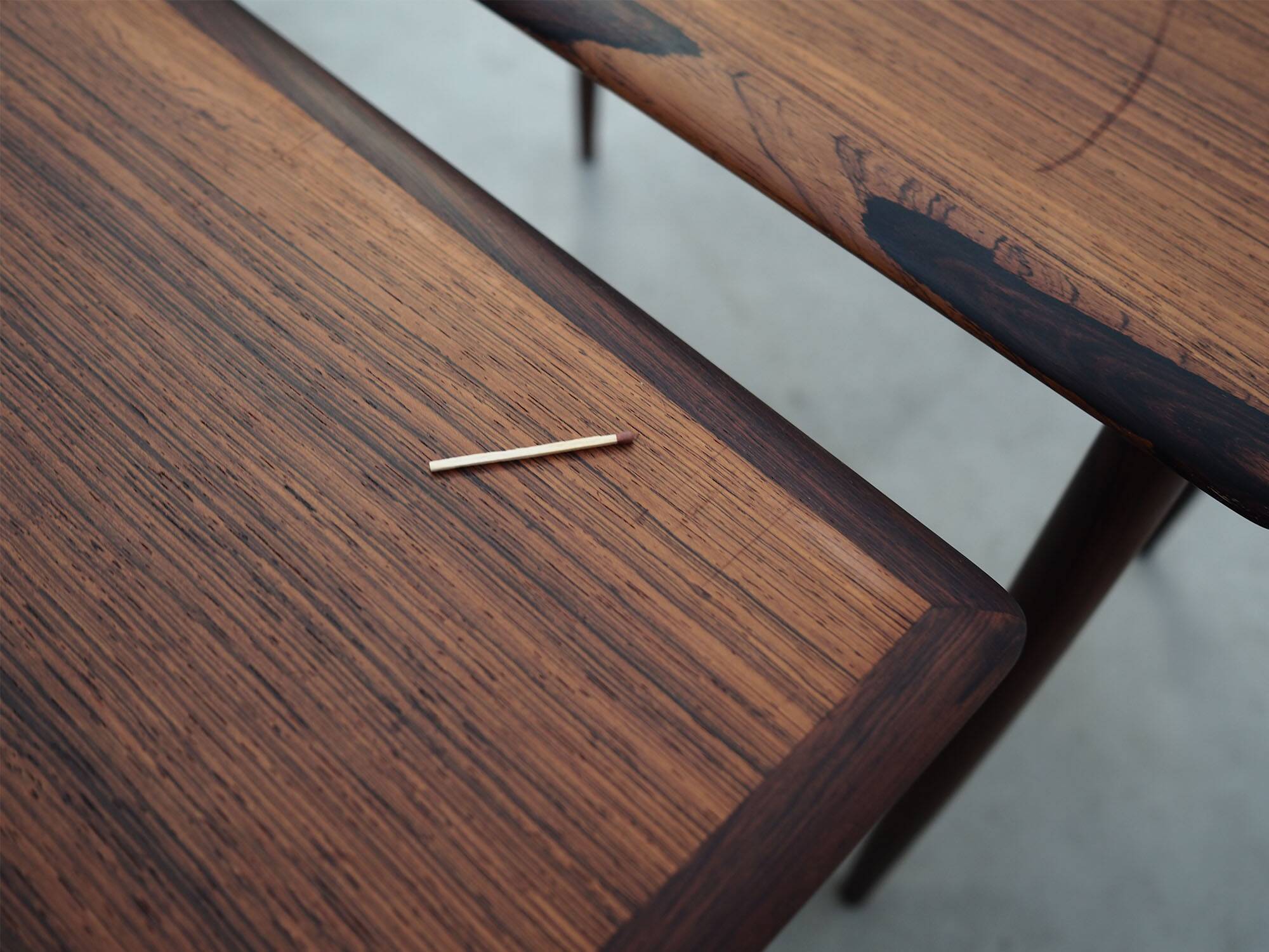 Set of three rosewood tables, Danish design, 1960s, production: Denmark