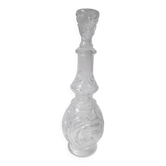 Vintage moulded structured glass carafe + stopper (1960s)