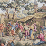 Vintage French tapestry Jaquar 84 x 201 cm