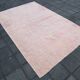 Tapis Anatolien Vintage Fait Main en Laine,Tons Rose Poudré & Beige 265x166