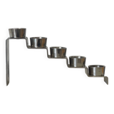 Chrome-plated metal candle holder