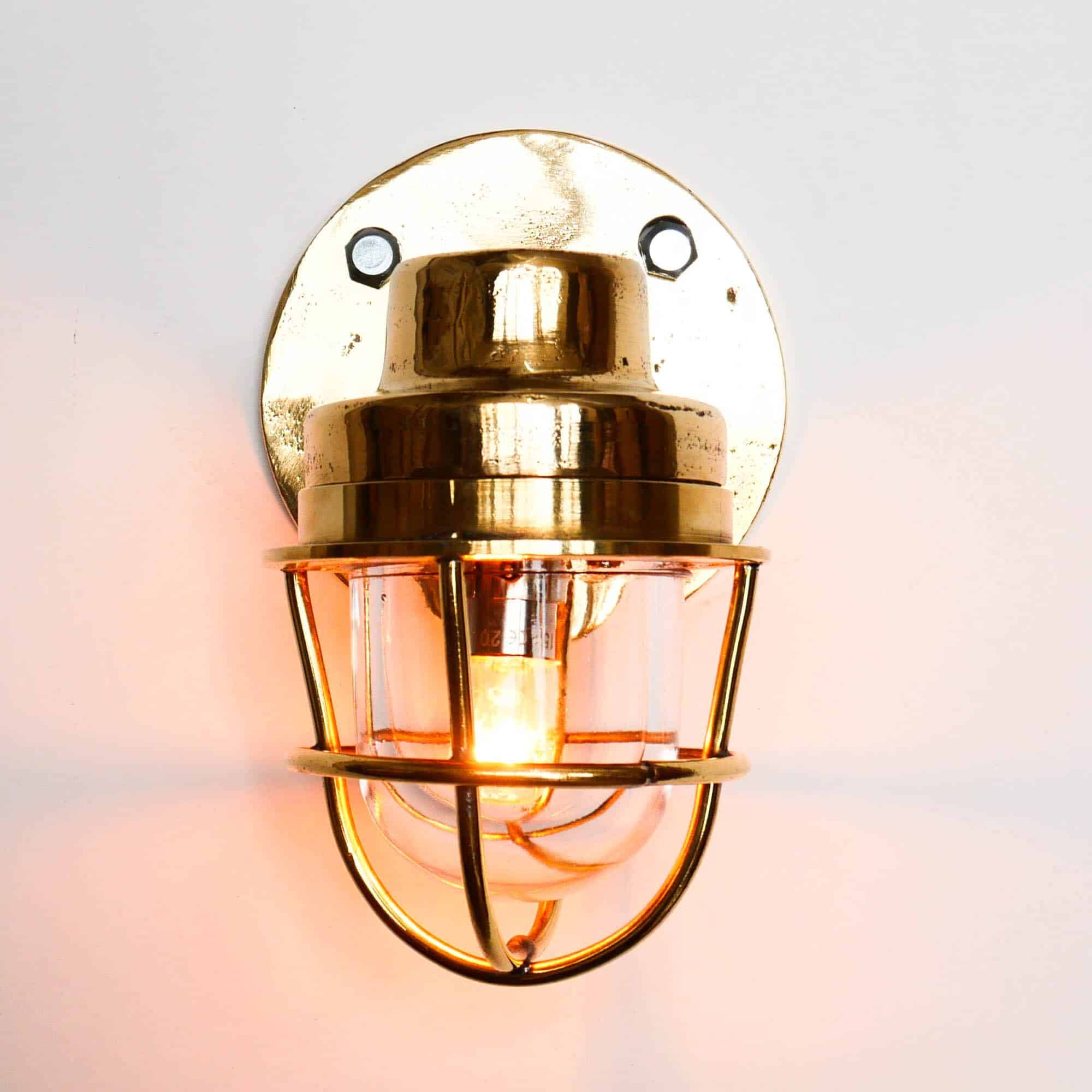 Old bronze “loupiote” wall light