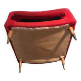 Vintage armchair from the 60s/70s in red velvet