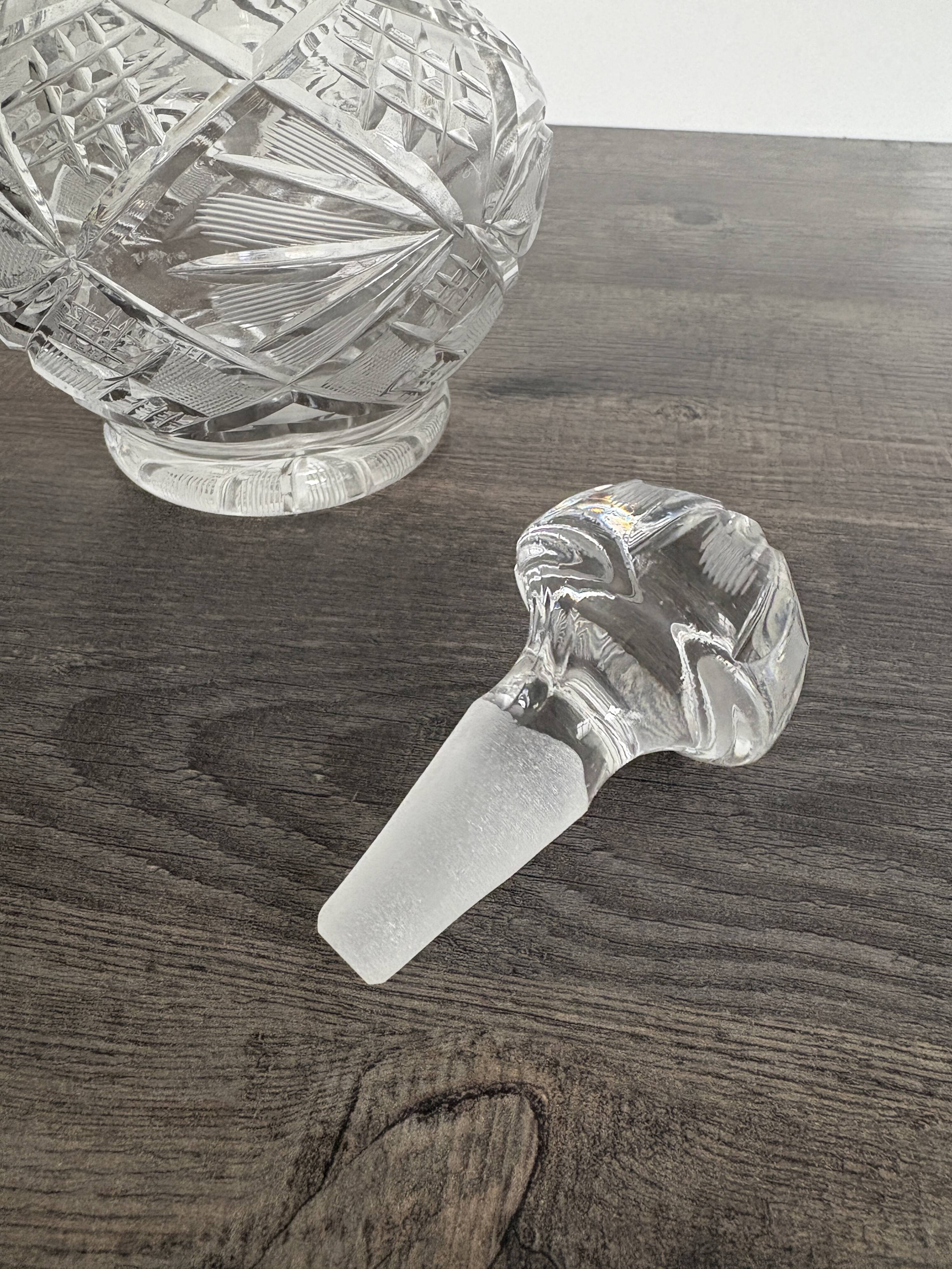 Antique cut crystal carafe