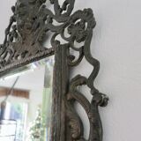 French cast iron mirror "Bacchus" god of wine, 1920s - 1930s