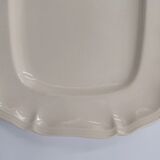 Rectangular dish with edged edge in Sarreguemines earthenware model Ivory