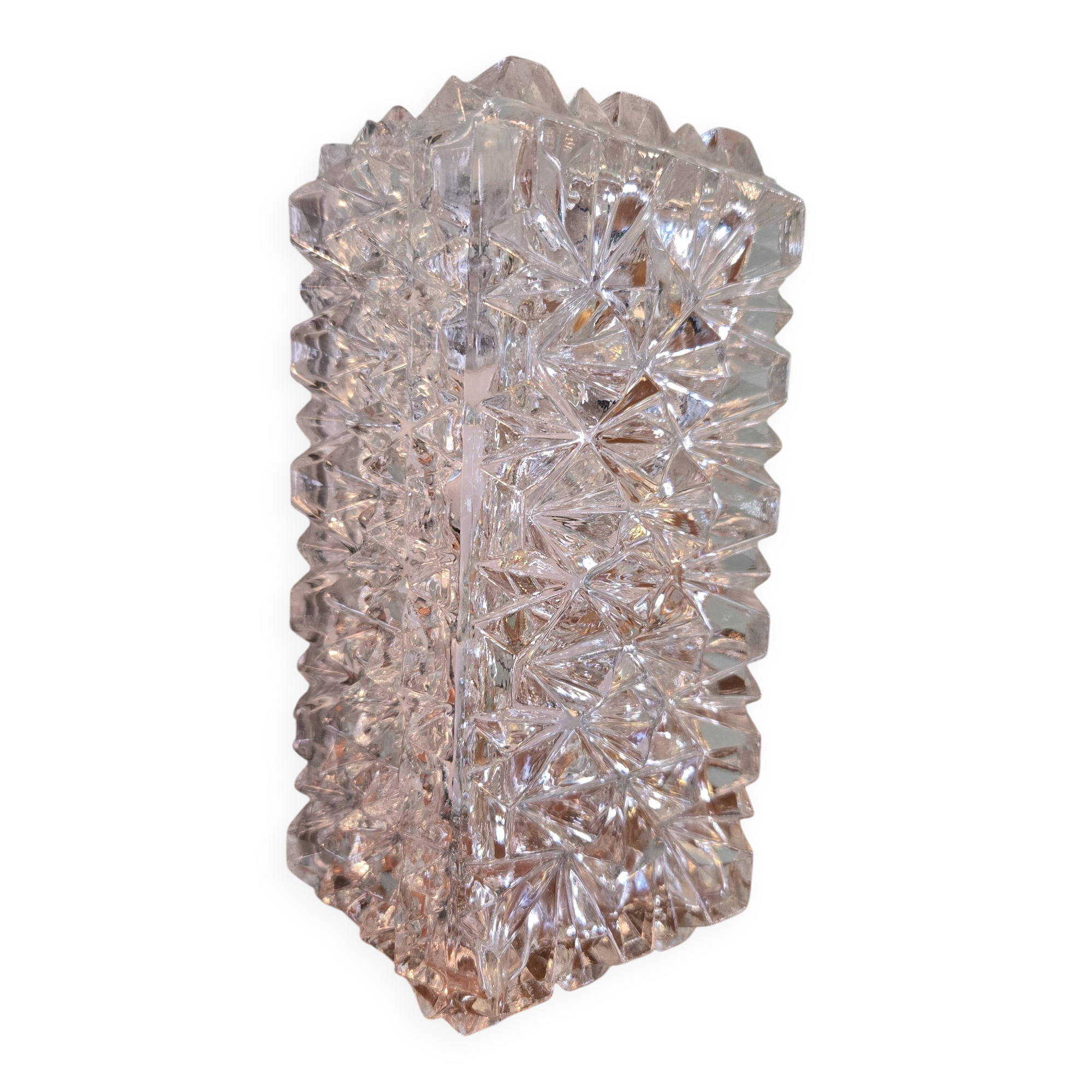 Erco wall lamp in pressed glass - vintage design from the 70s