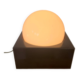 ▪️Modernist Minimalist Space Age Cubic Plastic and Glass Globe Lamp