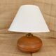 Terracotta lamp, 2M fabric cable, cotton shade.