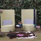 Pair of armchairs back high Shuffle design
