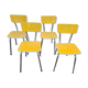 4 chaises formica pop jaune 1970