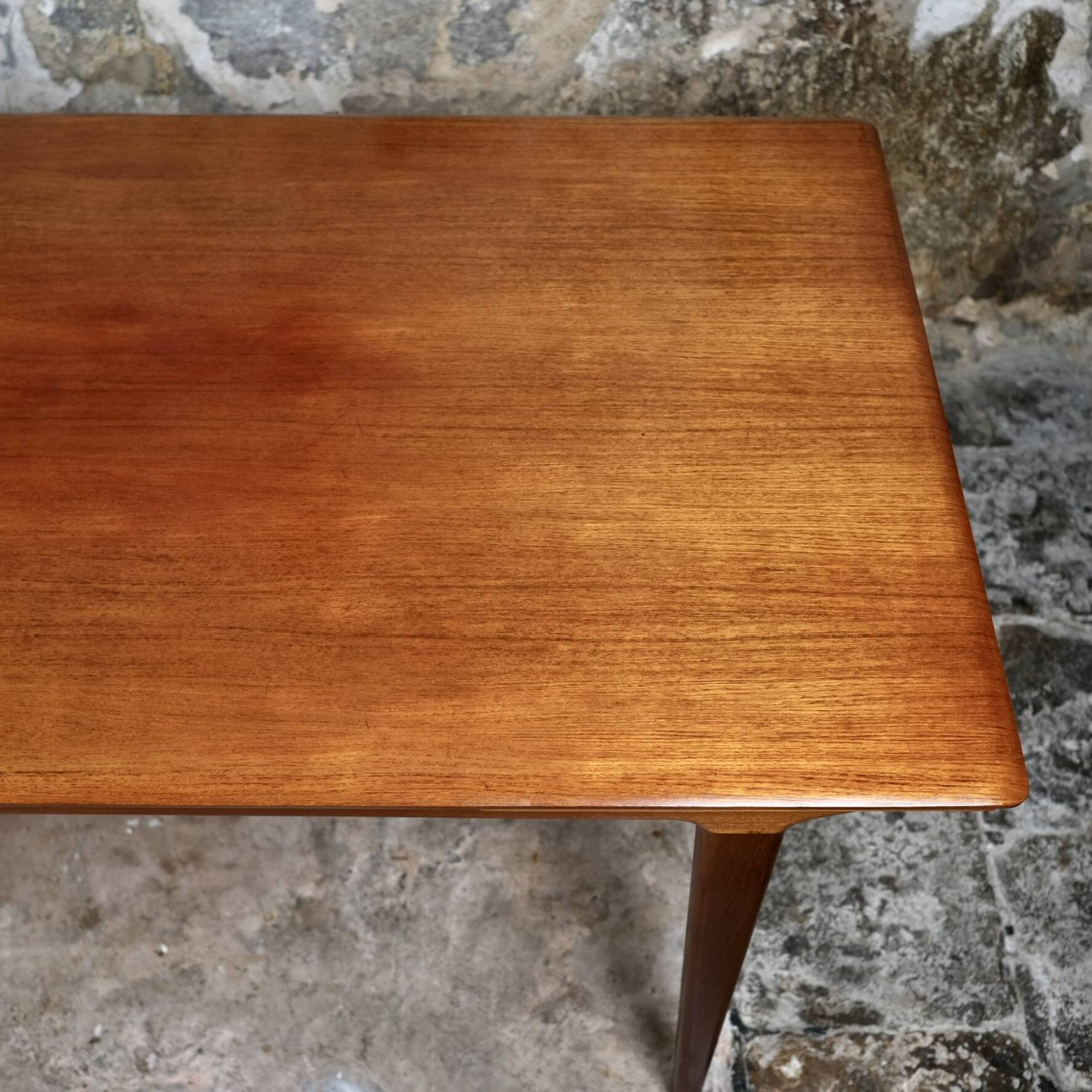 Scandinavian style teak dining table, LB Éditions, France, 1960