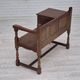 1960s, Danish bench, dark solid oak wood, plywood.