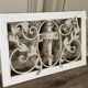 Pair of cast iron window shutters in Louis XVI style.