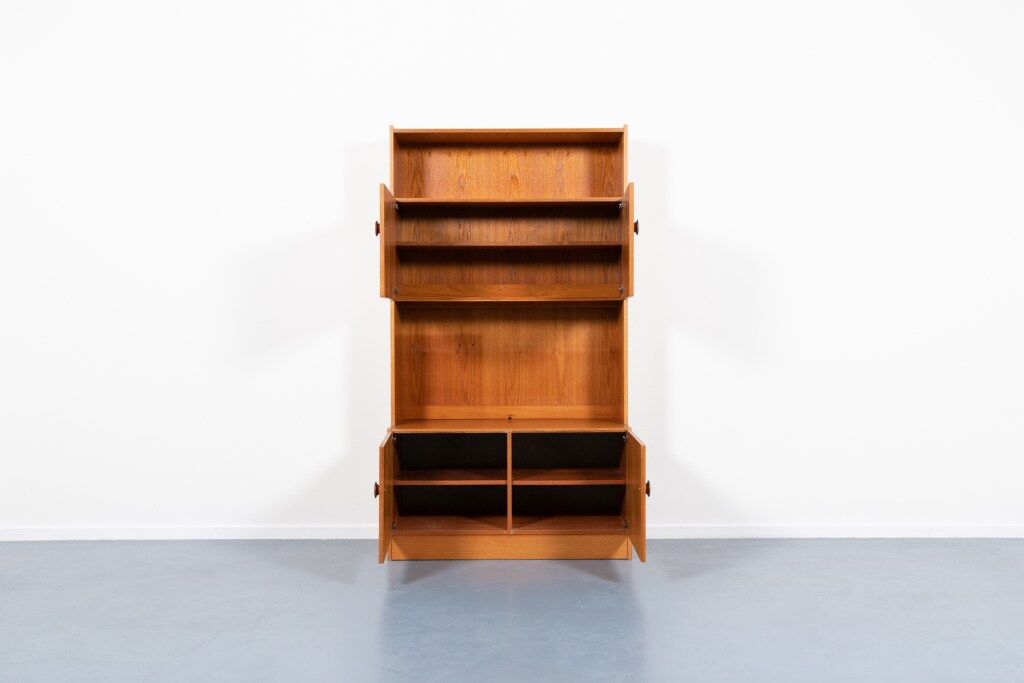 Vintage Danish teak veneer cabinet from the 1970s