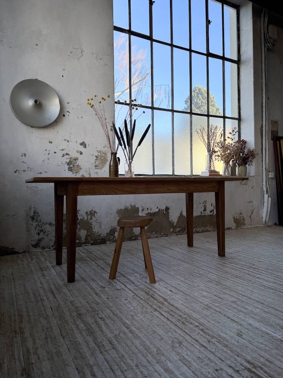 Pine and oak farmhouse table 2m