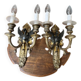 Paires d’appliques empires en bronze
