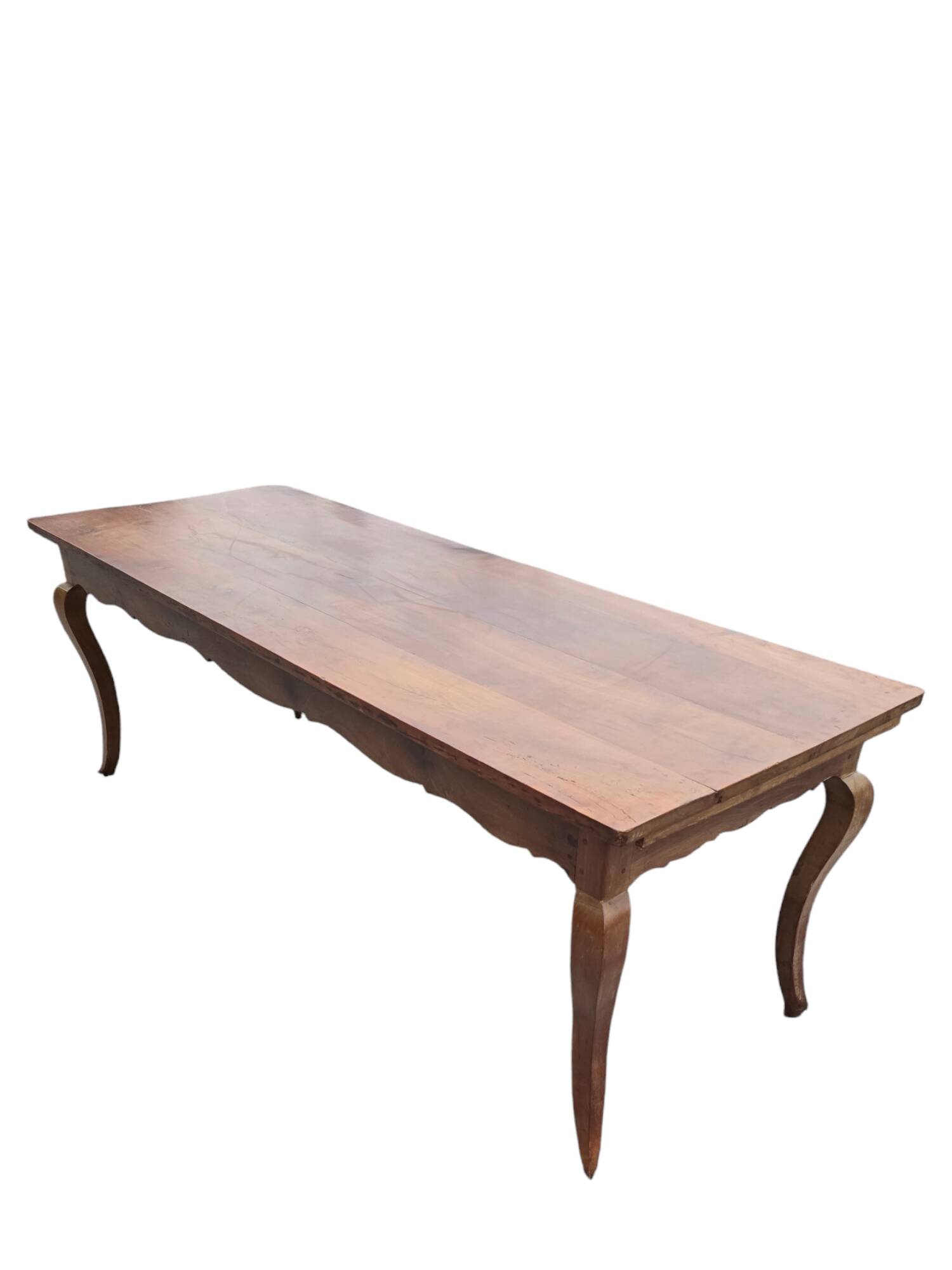19th century solid cherry wood farmhouse table
