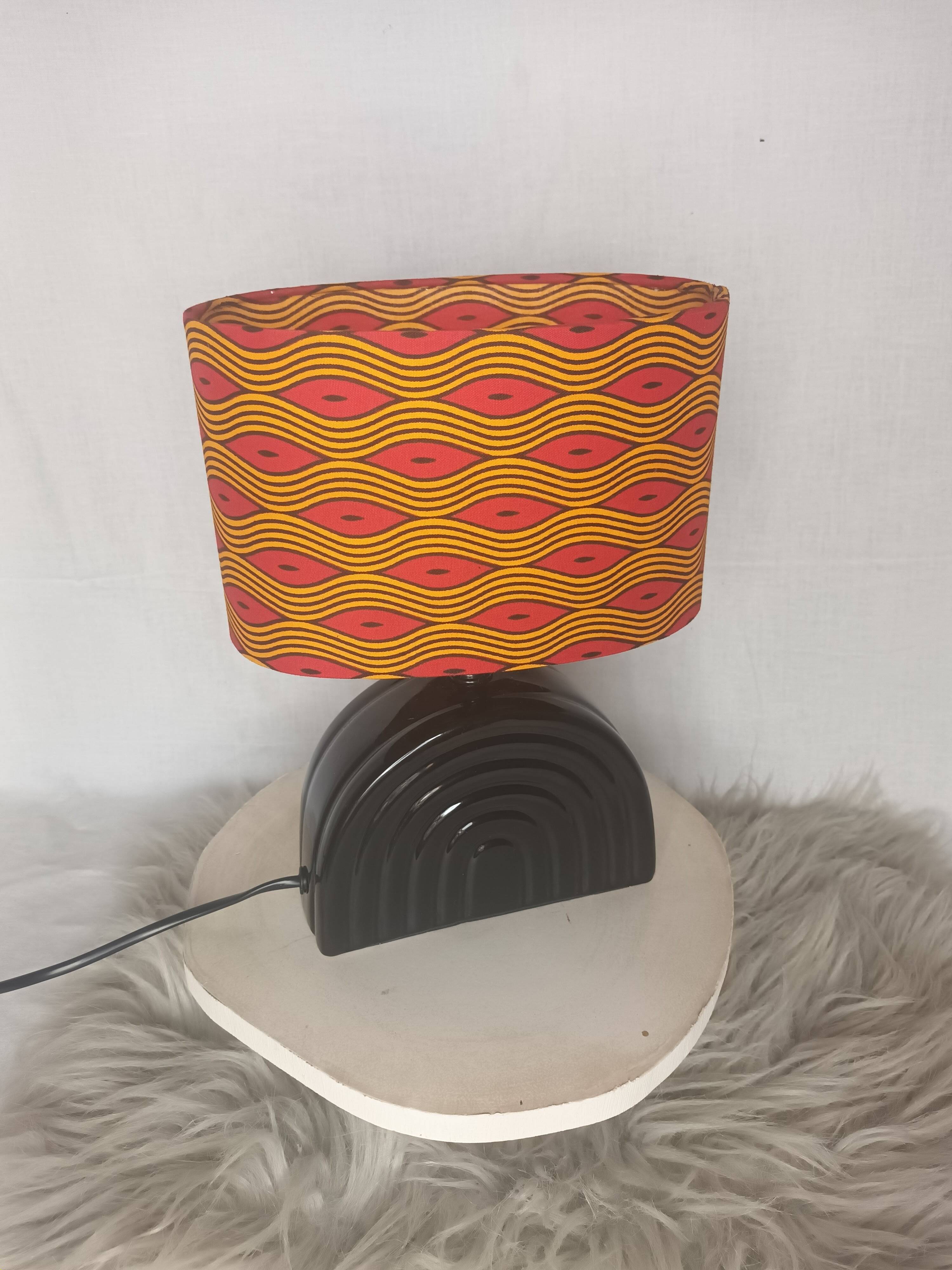 Abedi black ceramic table lamp