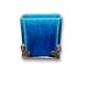 Miniature blue ceramic vase tassel pattern