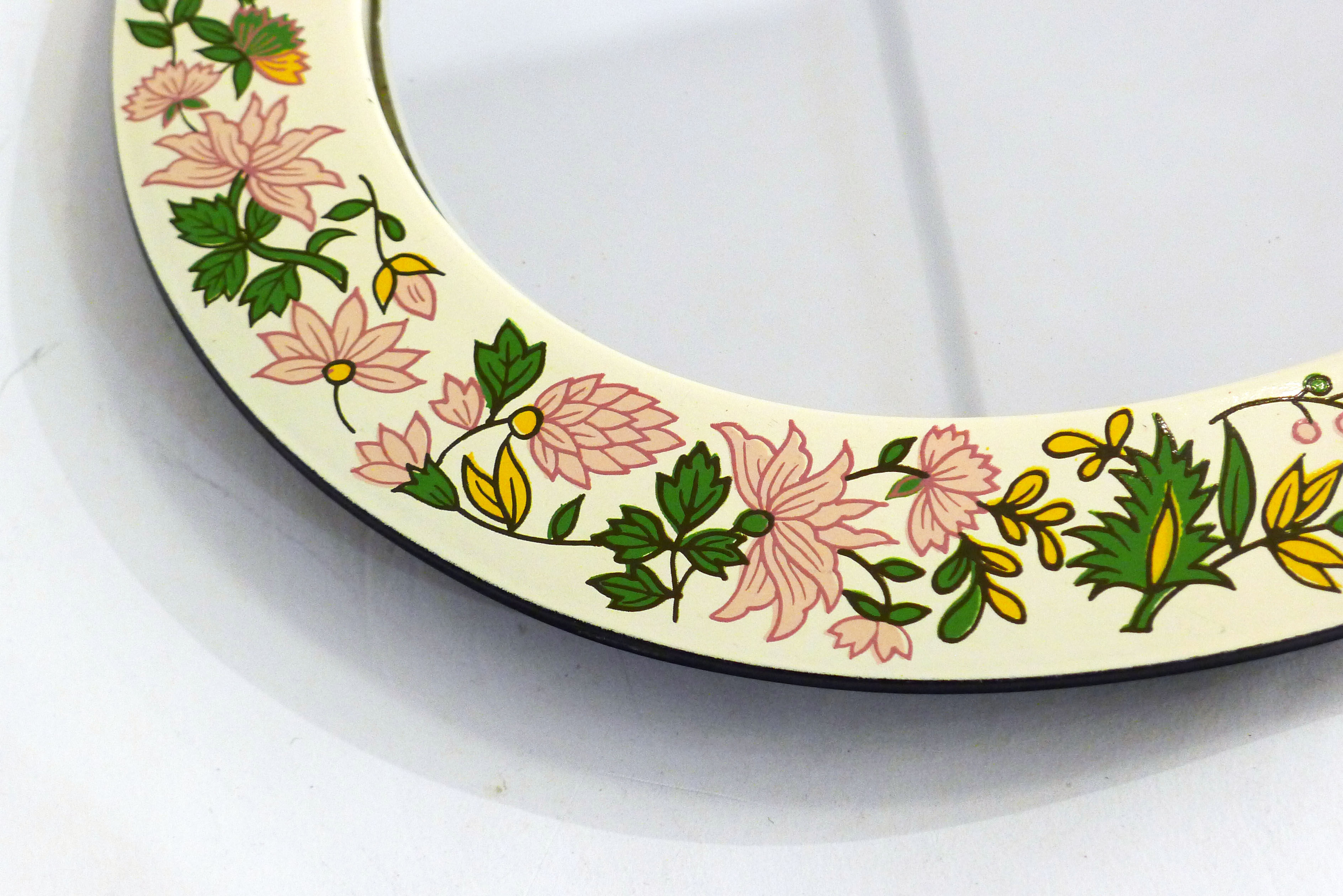 Flower oval mirror, Japan