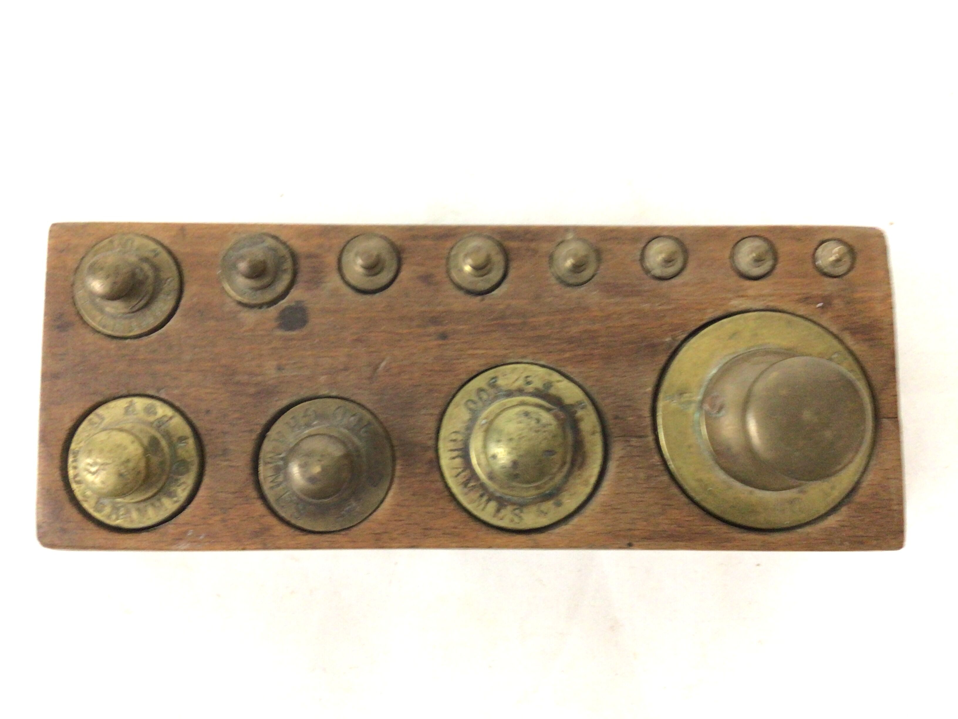 Brass weight series, complete