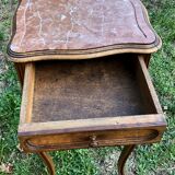 Bedside table louis XV style in wood and marble 20's years