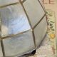 Small ceiling light with a mother-of-pearl shade from the 1950s.