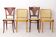 4 chaises de café viennoises en bois et cannage, restaurées, début du XXe siècle