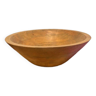 Conical shaped wooden salad bowl