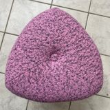 Pink foot stool triangle shape 1960s